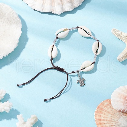 Alloy Turtle Charm Bracelets BJEW-JB11758-05-1