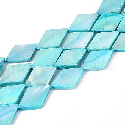 Dyed Natural Freshwater Shell Beads Strands SHEL-T020-13D-1