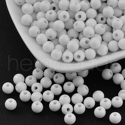 Opaque Acrylic Beads PAB702Y-5-1