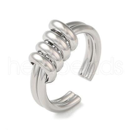 Brass Open Cuff Ring RJEW-C037-03P-1