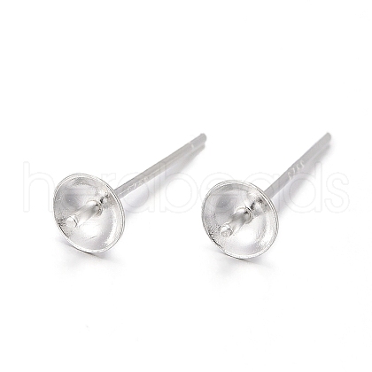 925 Sterling Silver Stud Earring Findings STER-T002-181S-1
