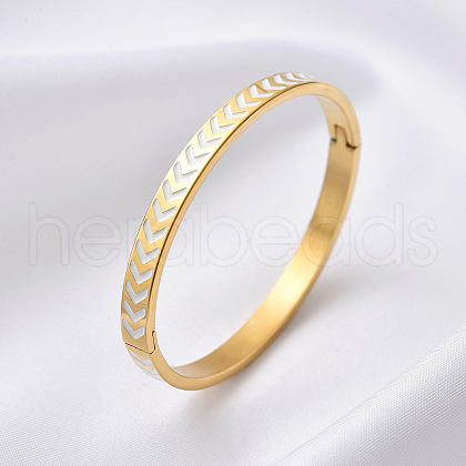 Vintage Golden Stainless Steel Bangles for Women SC1086-3-1