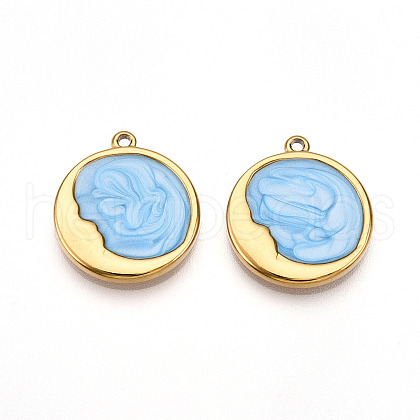 304 Stainless Steel Pendants STAS-N108-22A-G-1