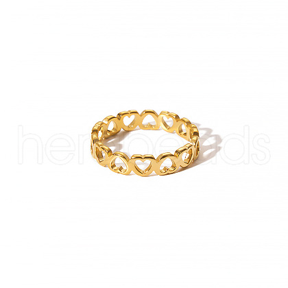 Stainless Steel Hollow Heart Couple Rings Non-fading Jewelry Women EW6903-5-1