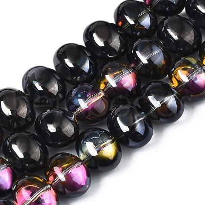 Electroplate Glass Beads Strand EGLA-S188-22-C01-1