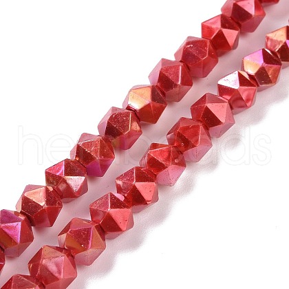 Glass Pearl Beads Strands GLAA-F122-03E-1