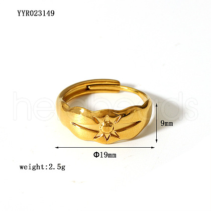 Star Stainless Steel Adjustable Rings for Women XT8203-3-1