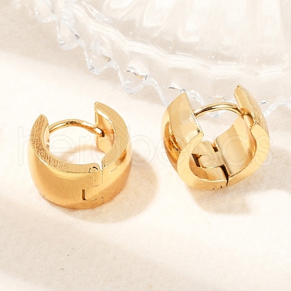 304 Stainless Steel Huggie Hoop Earrings EJEW-L252-035C-G-1