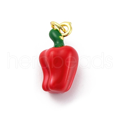 Brass Enamel Pendants KK-U066-03B-G-1