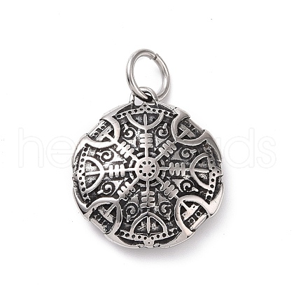 304 Stainless Steel Pendants STAS-J039-06AS-1