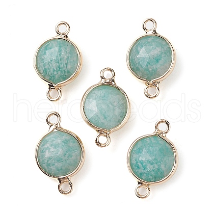 Natural Amazonite Connector Charms G-C102-09I-G-1