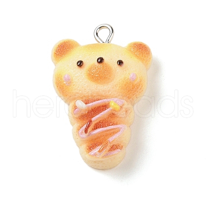 Resin Imitation Food Pendants FIND-U001-02G-1
