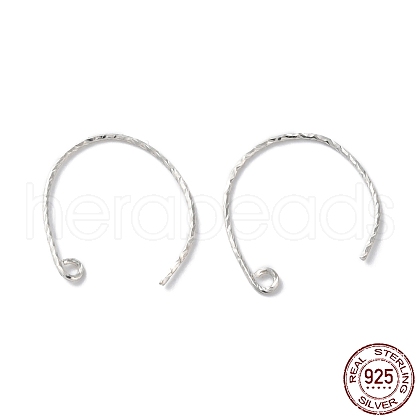Rhodium Plated 925 Sterling Silver Earring Hooks STER-NH0001-42P-1