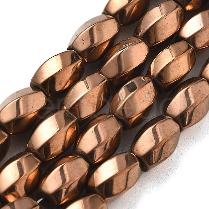 Electroplated Synthetic Non-magnetic Hematite Beads Strands G-P545-G02-02D-1