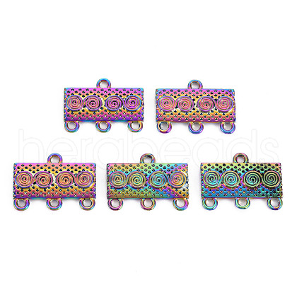 Rainbow Color Alloy Chandelier Component Links PALLOY-S180-258-NR-1