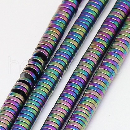 Electroplate Non-magnetic Synthetic Hematite Beads Strands G-J164A-3mm-03-1
