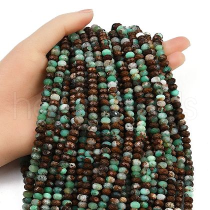 Natural Chrysoprase Beads Strands G-RM2025425-C01-7x5mm-1
