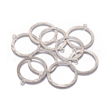 Tarnish Resistant 201 Stainless Steel 2-Loop Link Pendants STAS-L234-018P-1