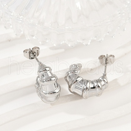 304 Stainless Steel Stud Earrings EJEW-S272-02P-1