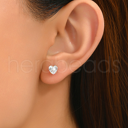 Elegant Crystal Zircon Stainless Steel Women's Earrings FO1341-1