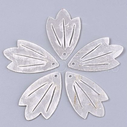 Natural Capiz Shell Pendants X-SHEL-N026-108-1