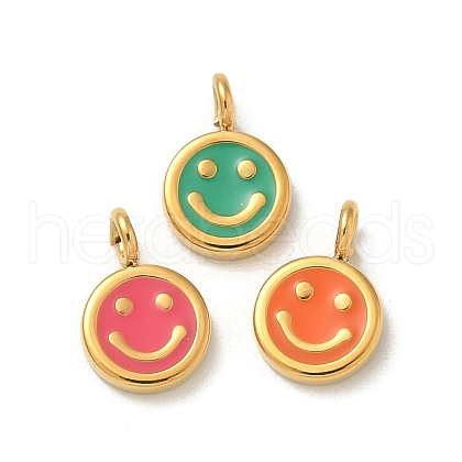 Ion Plating(IP) 304 Stainless Steel Enamel Charms STAS-G351-04G-1