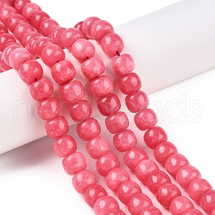Dyed Natural White Jade Beads Strands G-T138-S16-1