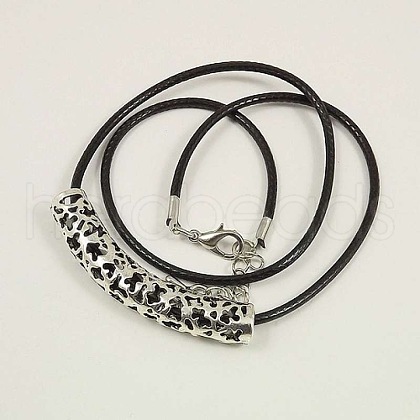 Jewelry Miao Yin Cang Yin Rose Hollow Bend Black Leather Rope Little Fish Lotus Female Short Necklace IZ4680-4-1