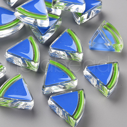 Transparent Enamel Acrylic Beads TACR-S155-001K-1