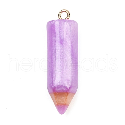 Resin Pencil Pendants RESI-V009-01C-1