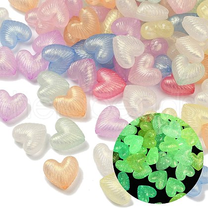 Luminous Transparent Acrylic Beads OACR-B031-18-1