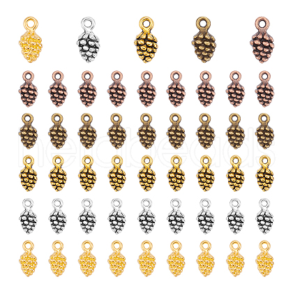 Unicraftale 100Pcs 5 Colors Tibetan Style Alloy Charms FIND-UN0004-32-1