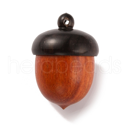 Wooden Acorn Box Jewelry Pendants WOOD-WH0022-06A-1