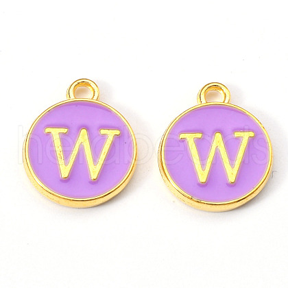 Golden Plated Alloy Enamel Charms X-ENAM-S118-10W-1