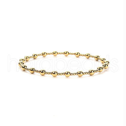Classic Stainless Steel Ball Chains Stretch Bracelets for Women SB9710-1-1