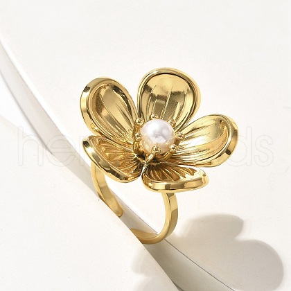 304 Stainless Steel Cuff Rings RJEW-C124-05G-1