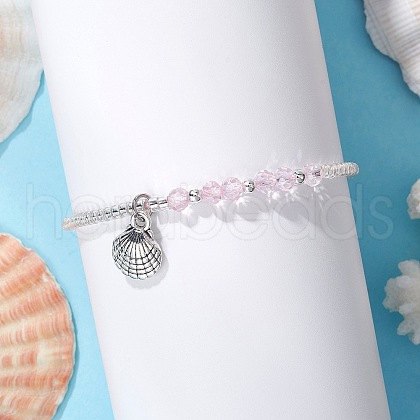 Glass Seed Beads Braided Bracelets BJEW-MZ00176-04-1