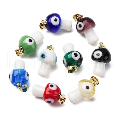 Handmade Lampwork Pendants LAMP-S069-07G-1