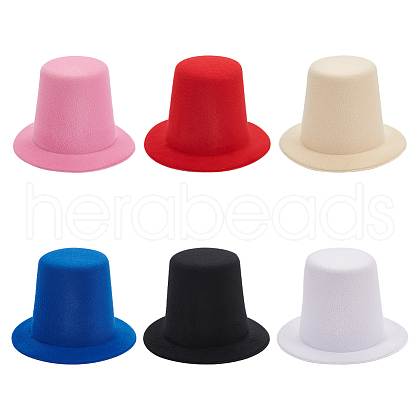 Fingerinspire 6Pcs 6 Colors EVA Cloth Mini Hat Fascinator Base AJEW-FG0005-04-1