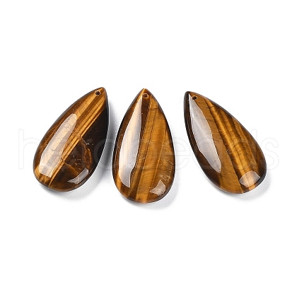 Natural Tiger Eye Pendants G-F731-04J-1