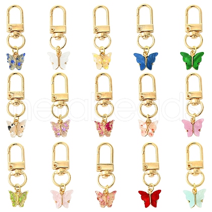 Acrylic Pendant Decorations HJEW-YW00018-1
