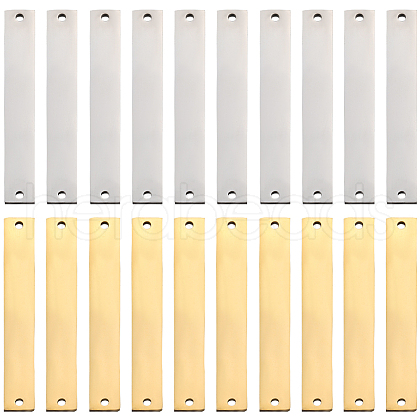 SUNNYCLUE 20Pcs 2 Colors 304 Stainless Steel Connector Charms STAS-SC0008-99-1