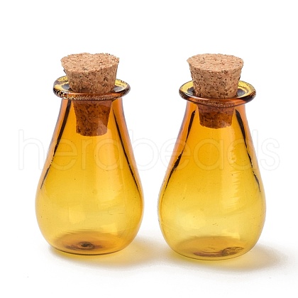 Glass Cork Bottles Ornament AJEW-O032-02I-1