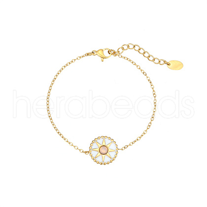 Stylish Stainless Steel Gold-Plated Cat Eye Necklace and Bracelet UJ8969-3-1