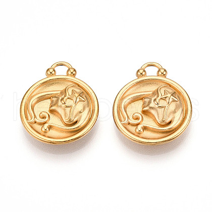 304 Stainless Steel Pendants STAS-N109-148G-06-1