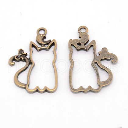 Alloy Open Back Bezel Pendants PALLOY-WH0072-90AB-RS-1