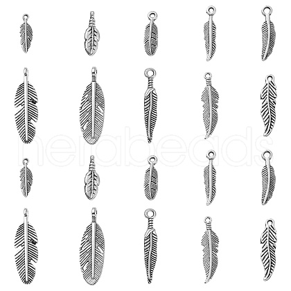 100Pcs 10 Styles Tibetan Style Alloy Pendants TIBEP-CJ0001-64-1