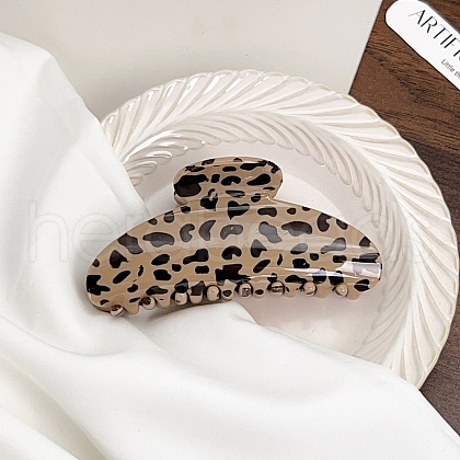 Leopard Print Plastic Claw Hair Clips PW-WG8102A-01-1