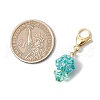 Flower Glass Seed Beads Beaded Pendant Decorations HJEW-MZ00196-06-3