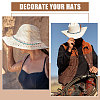 MAYJOYDIY US 2Pcs 2 Styles Imitation Leather Braided Southwestern Cowboy Hat Belt AJEW-MA0001-07-7